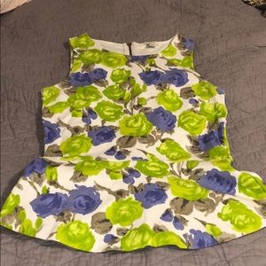 Jcrew floral peplum top